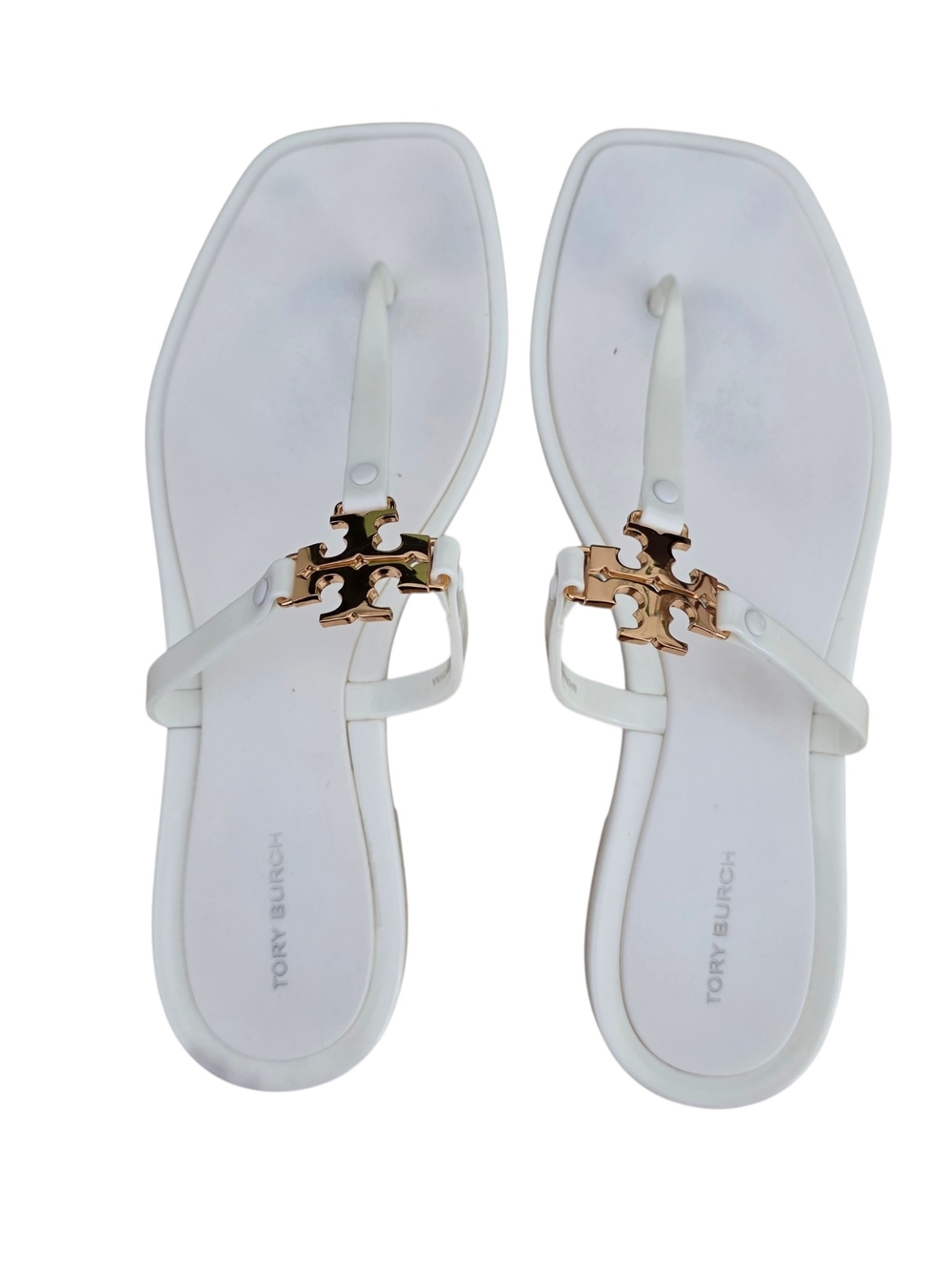 Tory Burch Roxanne Jelly Thong Sandals White 8 - Picture 6 of 7